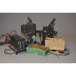 A Bingoscope and a R F Hunter hand-turned 9.5mm Cine Projectors, a Bingoscope with a 12V 6W lamp,