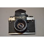 A Kiev 6C TTL Roll Film SLR Camera, serial no 8501937, with Vega-12 90mm f/2.8 lens, shutter