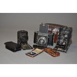 A Reflex-Korelle II Roll Film SLR Camera, with a Carl Zeiss Jena Tessar 8cm f/2.8 lens, together