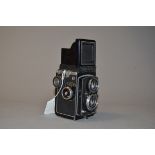 A Walzflex IIIa TLR Camera, serial no 32053, with 7.5cm f/3.5 Walz lens, shutter working, body G-VG,