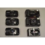 A Tray of Olympus and Yashica 35mm Compact Cameras, including Olympus XA, Olympus ? [mju:]-1 (