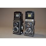 Two Zeiss Ikon Ikoflex TLR Cameras, an Ikoflex 1a (854/16), serial no 673539, with Novar-