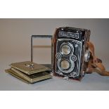 A Rolleiflex 3.5B MX-EVS (K4B) 6 x 6 cm Roll Film TLR Camera, serial no 1450641, Schneider-Kreuznach