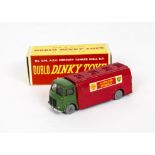 A Dublo Dinky Toys 070 AEC Mercury Tanker Shell BP, green cab, red tank, grey plastic wheels, in