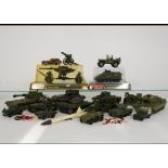 Dinky Toys & Other Military Vehicles, including Dinky 691 Striker Anti-Tank Vehicle, 656 88mm Gun,