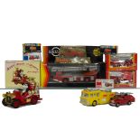 Fire Service Vehicles by Various Makers, including Dinky Toys 282 Land Rover Fire Appliance, Corgi