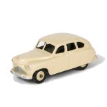 A Dinky Toys 153 Standard Vanguard, 3rd casting, cream body and hubs, M tyres, VG, minor retouches