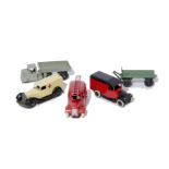 Dinky Toy Small Commercials, 34b Royal Mail Van, open rear windows, 33w Mechanical Horse & Wagon,