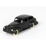 A Pre-War Dinky Toys 39b Oldsmobile Sedan, black body and smooth hubs, thin axles, lacquered