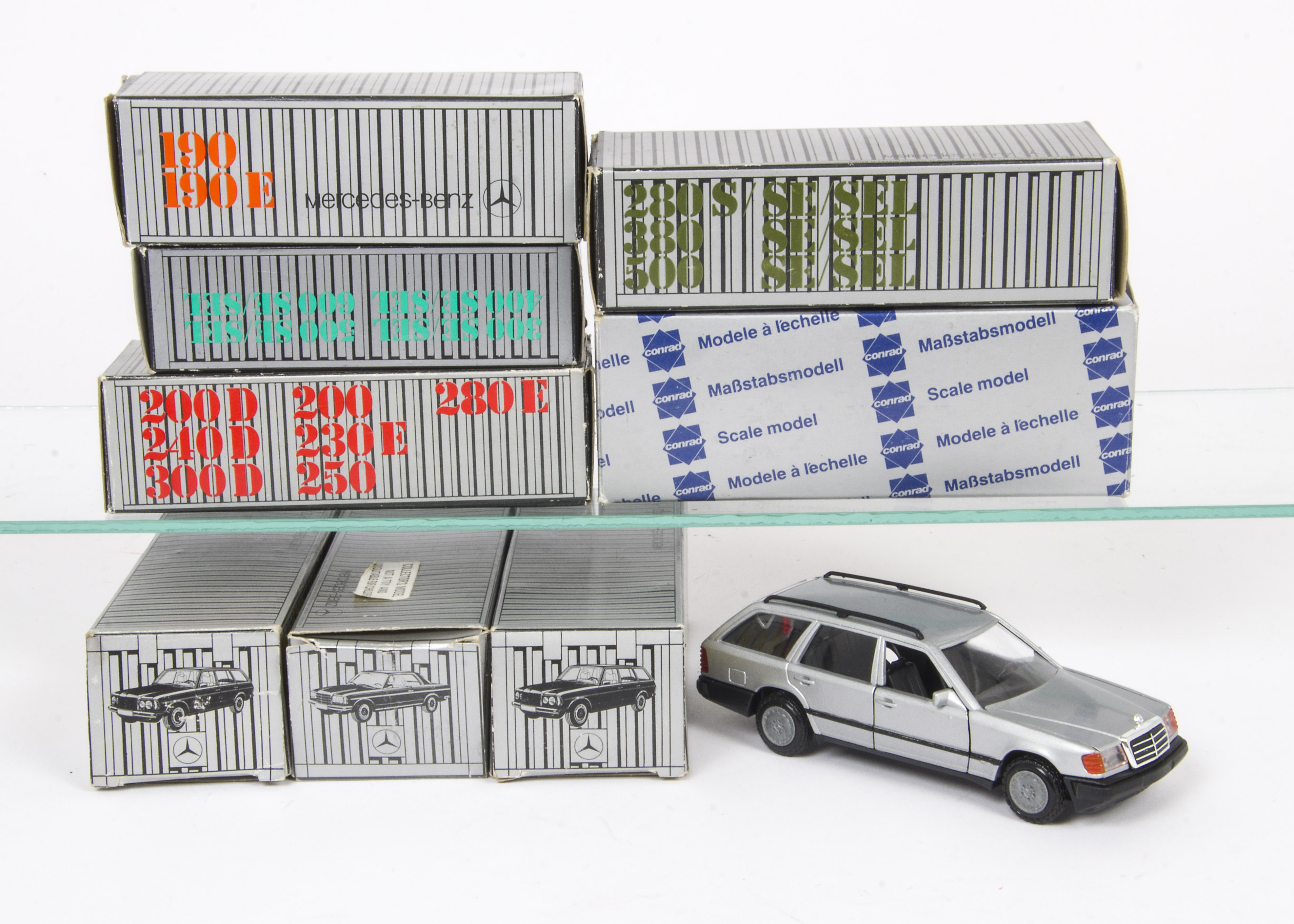 Mercedes-Benz Saloon & Estate Cars, by NZG (5), Conrad (5) and Cursor (5), in original boxes, G-E,