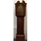 A late 18th Century mahogany cased longcase clock by James Thomas of Chester, arched brass dial with