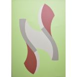 Sven Frödin (1921-2003) oil on canvas, 'Abstract in Green, Red and Greys', signed, dated and