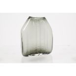 Geoffrey Baxter for Whitefriars, a Textured glass range 'Shoulder' vase pattern no. 9678, in pewter,
