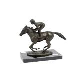 David Cornell (b. 1935) bronze, 'Championship Finish' depicting Lester Piggott riding Nijinsky,