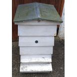 A WBC beehive by L.H. Taylor Ltd., outer case only, including floor, four lifts, galvanised roof, no