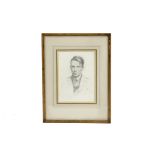 Sir James Gunn R.A. (1983-1964) pencil on paper, 'Self Portrait', 17.5 cm x 12.5 cm, label to verso,