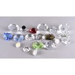 A collection of Swarovski crystal pendants, baubles etc, including models of hearts, shells and
