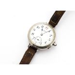 An early 20th century longines silver gentleman's wristwatch,