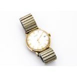 A 1960s Avia 9ct gold presentation gentleman's wristwatch of Chelsea Football Club interest, 33mm