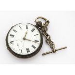 A Victorian silver open faced gentleman's pocket watch by Samuel Sharpe, appears to run, cased dated