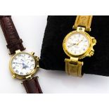 Two modern gentlemen's wristwatches, one a Stauer automatic moonphase, in box, the other Novet, in a