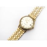 A 1960s Omega Automatic Seamaster De Ville 9ct gold cased gentleman's wristwatch, 35mm case, satin