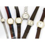 A vintage Longines wristwatch and other watches, the c1939 trench style Acier Inox Staybrite case