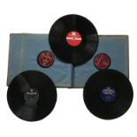 10-inch records, popular, circa 1935-55; and a carrier of sixty Victor Silvester records (153, in