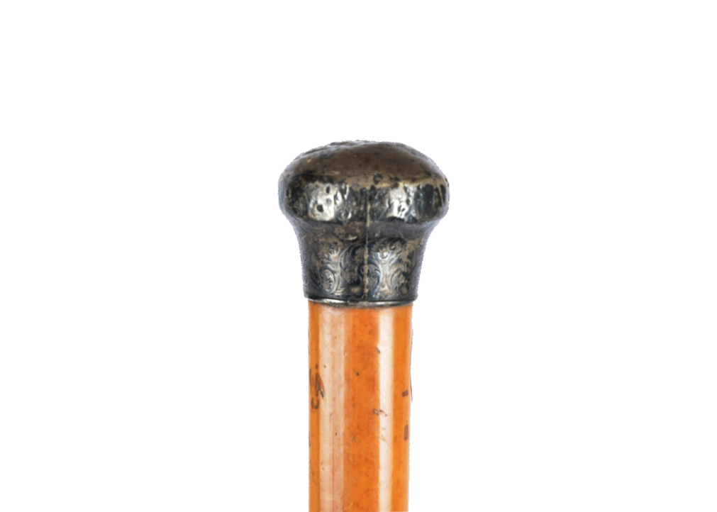 A 20th Century silver topped walking cane, Ebenezer Newman & Co. London. 92 cm - Image 2 of 2