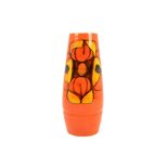 A Poole Pottery Delphis vase, shape 85, decorated by Cynthia Bennett, abstract pattern on orange