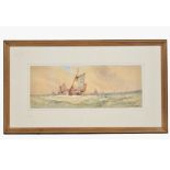 William Stewart (1823-1906) watercolour and gouache on paper, 'Boats in Choppy Water', signed 'W.