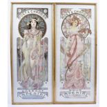 A 1903 calendar for Eastmans, three roundels with beauties representing England, Scotland and