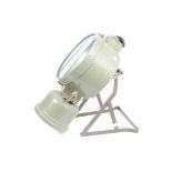 A vintage Tilley floodlight projector lamp, three piece sectional glass lens (one section af),