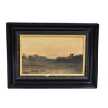 19th Century British School set of four watercolours on card, 'Lewes Castle', 'Seaford Bay', 'At