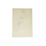 Jules Pascin (1885-1930), pencil on paper, 'Study of a Female Nude Back' (recto) and 'Study of a