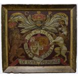 17th Century English School oil on panel, 'Coat of Arms of Charles I', 94 cm x 104 cm, framed