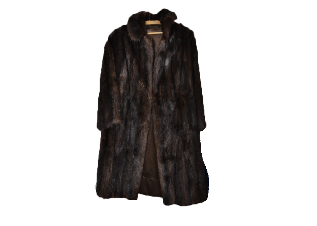 Two 20th Century fur coats, a rabbit fur three-quarter length coat, 85 cm, with a matching stole and - Image 5 of 6