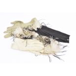 A selection of 20th Century gloves, including eleven pairs of white suede and leather examples,