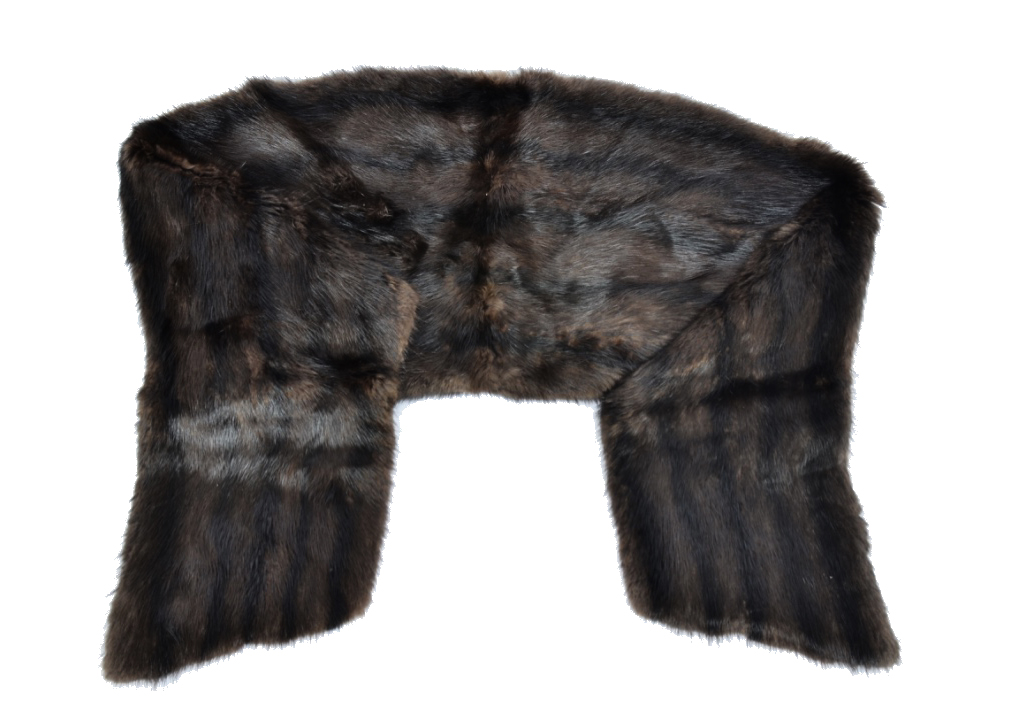 Two 20th Century fur coats, a rabbit fur three-quarter length coat, 85 cm, with a matching stole and - Image 2 of 6
