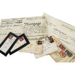 Six Victorian letters, five with Penny Reds, and one from the 1890s, together with a Victorian