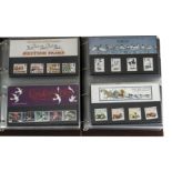 A collection of Royal Mail Mint stamp presentation packs, in two albums and loose, along with