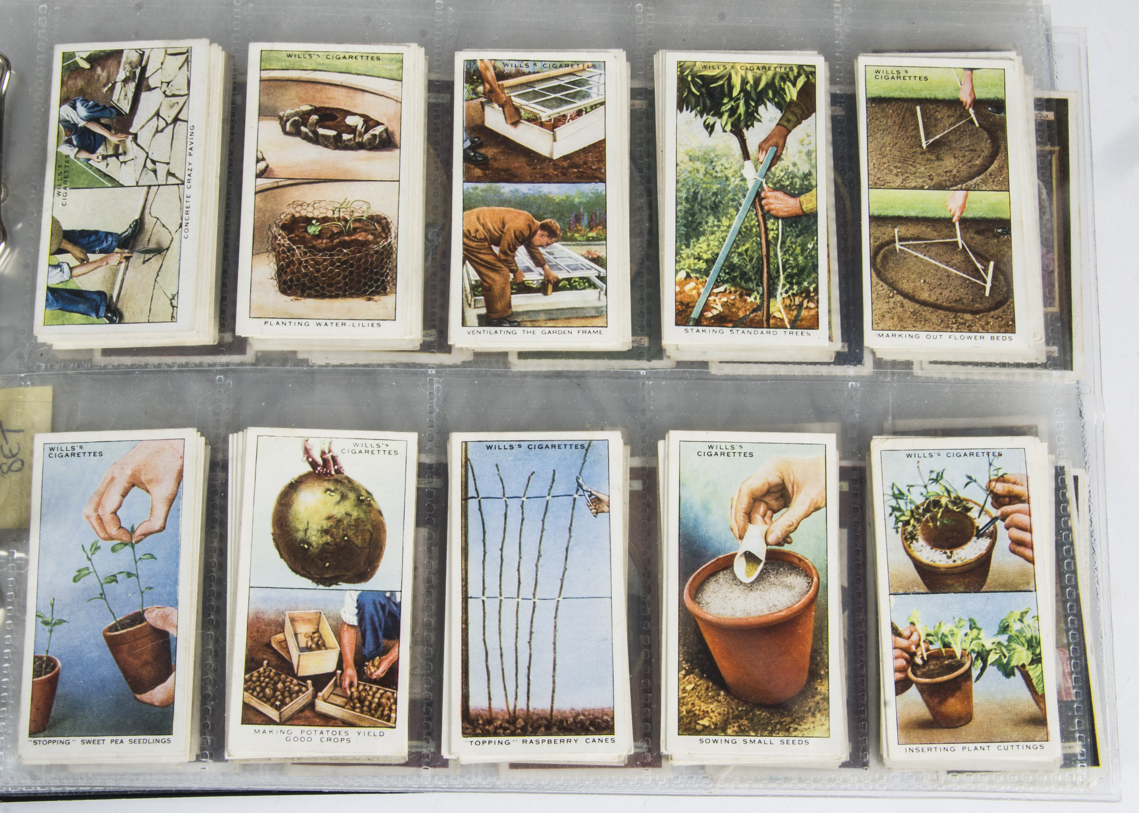 Cigarette Cards, Players, a selection of sets to name, Garden Hints, Natural History, Miniatures,