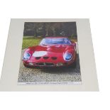 Ferrari 250 GTO images, set of 3 mounted colour photographs of the iconic sports racing car, no 1