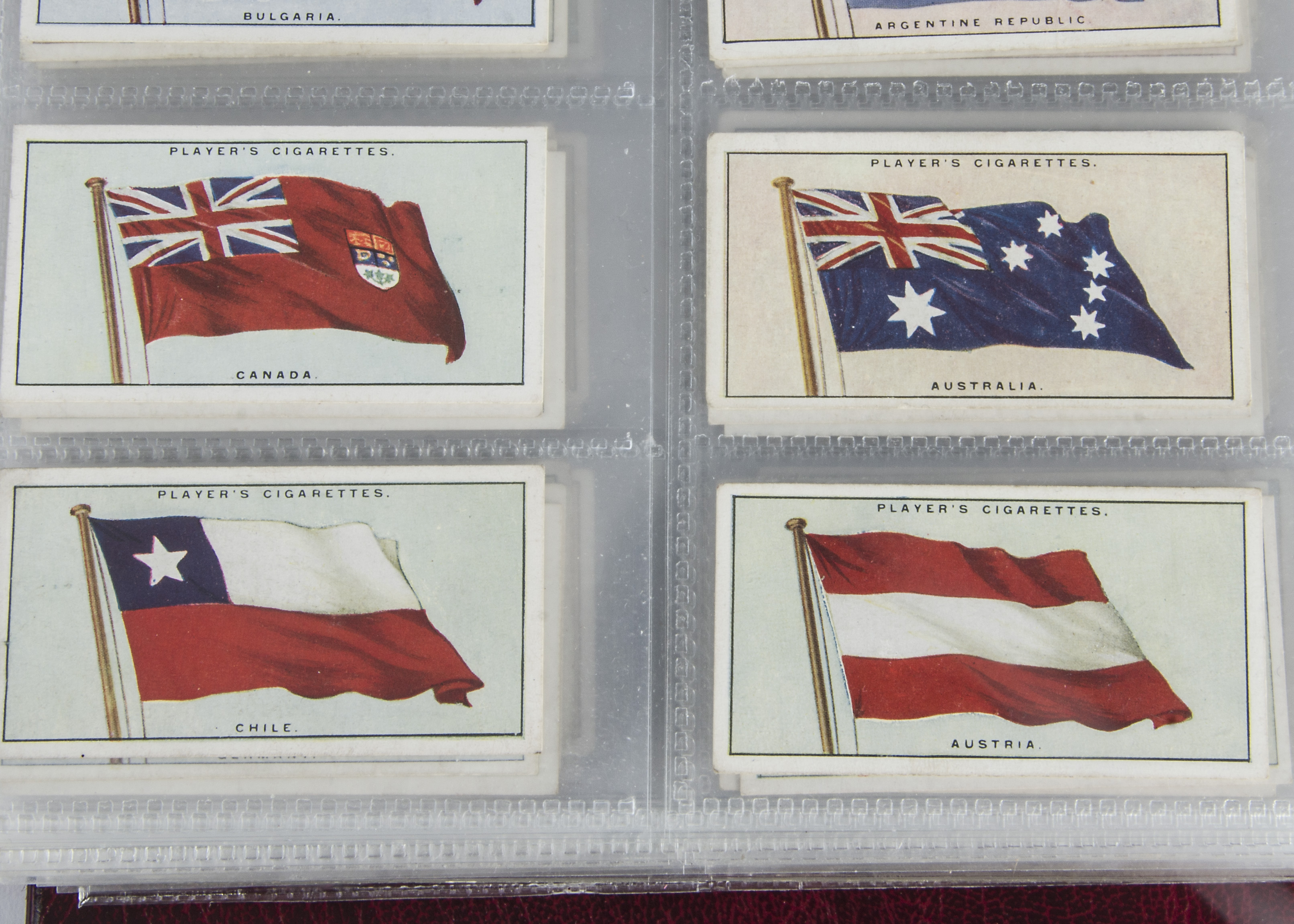 Cigarette Cards, Players, a variety of sets in a modern ringbinder, to name Flags of the League of