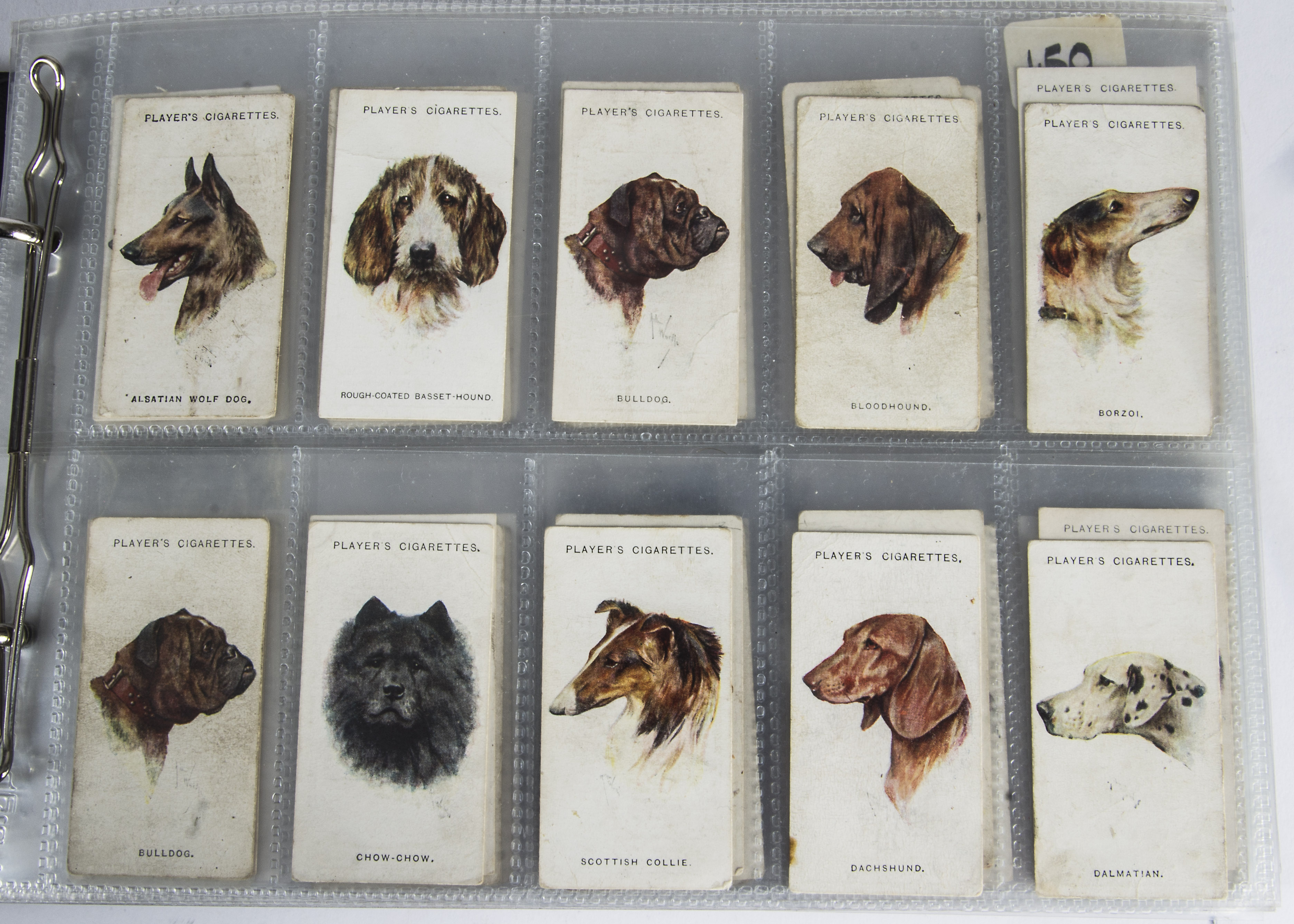 Cigarette Cards, Animals & Birds, a variety of sets to name Players Dogs (Head by A Wardle),