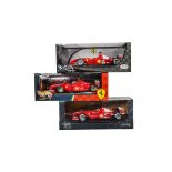 Hot Wheels Ferrari Formula 1 Racing cars, F300, FI-2000, F2001 versions, all as driven by Michael