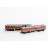 Tri-ang Australian built 00 Gauge Sydney Suburban 2-Car set, in darker shade of orange with small '