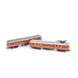 Tri-ang Australian built 00 Gauge Sydney Suburban Dummy Trailer and centre coach, both in lighter