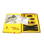 Tri-ang TT Gauge T2 Train Set, comprising BR unlined black 'Jinty', four trucks, oil bottle and tag,