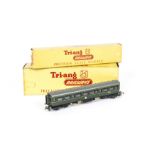 Tri-ang TT Gauge T190 T136 T137, BR green 3-Car DMU, all in individual boxes, VG, boxes F-G (3)